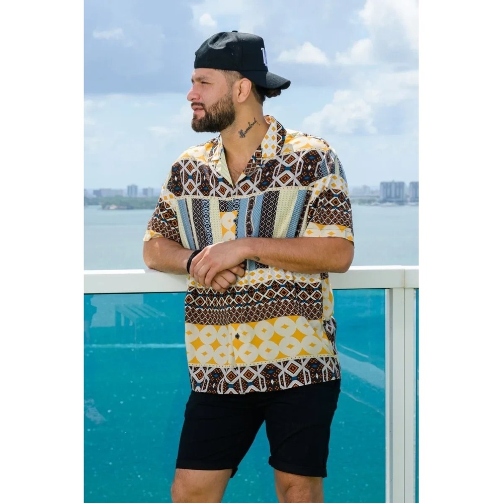 YOUNG‎ LA Cabo Vibez Multi Button Shirt, Men's Size Medium